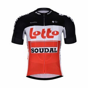 BONAVELO Cyklistický dres s krátkym rukávom - LOTTO SOUDAL 2022 - čierna/červená XL