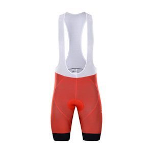BONAVELO Cyklistické nohavice krátke s trakmi - COFIDIS 2021 - biela/červená XS