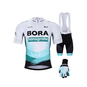 BONAVELO Cyklistický mega set - BORA 2021 - biela/zelená/čierna
