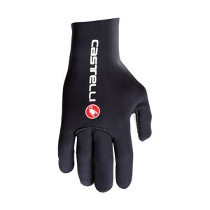 CASTELLI Cyklistické rukavice dlhoprsté - DILUVIO C - čierna/červená