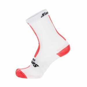 SANTINI Cyklistické ponožky klasické - X IRONMAN DEA - ružová/biela 36-39