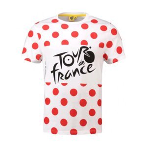 TDF Cyklistické tričko s krátkym rukávom - TDF LEADER POIS '21 - biela/červená L