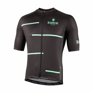 BIANCHI MILANO Cyklistický dres s krátkym rukávom - DISUERI - čierna