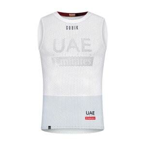 GOBIK Cyklistické tričko bez rukávov - UAE 2022 SECOND SKIN - biela