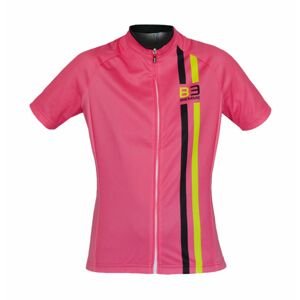 BIEMME Cyklistický dres s krátkym rukávom - ITEM TWO LADY - žltá/ružová/čierna