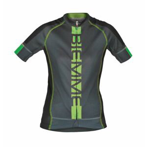 BIEMME Cyklistický dres s krátkym rukávom - POISON LADY - zelená/šedá