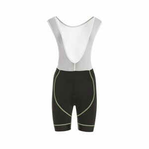 BIEMME Cyklistické nohavice krátke s trakmi - FLEX LADY - čierna/zelená/biela