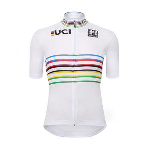 SANTINI Cyklistický dres s krátkym rukávom - UCI WORLD CHAMPION - biela