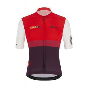 SANTINI Cyklistický dres s krátkym rukávom - LA VUELTA 2021 - červená 3XL