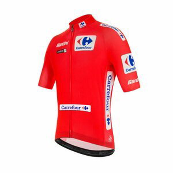 SANTINI Cyklistický dres s krátkym rukávom - LA VUELTA 2021 - červená