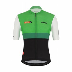 SANTINI Cyklistický dres s krátkym rukávom - LA VUELTA 2021 - zelená M