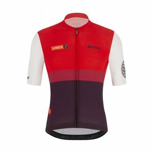 SANTINI Cyklistický dres s krátkym rukávom - LA VUELTA 2021 - červená 2XL