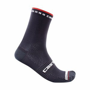 CASTELLI Cyklistické ponožky klasické - ROSSO CORSA PRO 15 - modrá S-M