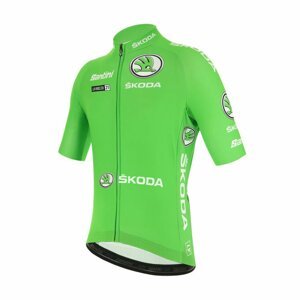 SANTINI Cyklistický dres s krátkym rukávom - LA VUELTA 2021 - zelená L