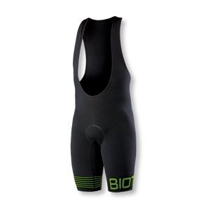 BIOTEX Cyklistické nohavice krátke s trakmi - CORDURA - čierna M-L