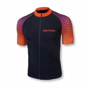 BIOTEX Cyklistický dres s krátkym rukávom - SMART - oranžová/čierna XL-2XL