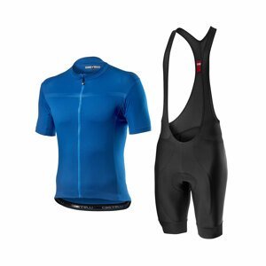 CASTELLI Cyklistický krátky dres a krátke nohavice - CLASSIFICA II - modrá/čierna