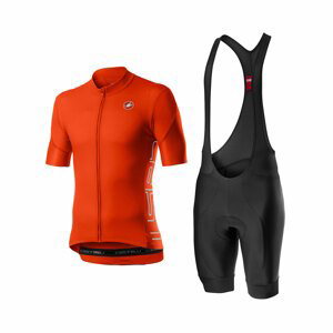 CASTELLI Cyklistický krátky dres a krátke nohavice - ENTRATA II - čierna/červená