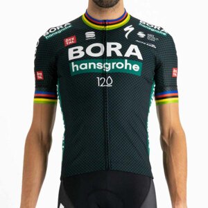 SPORTFUL Cyklistický dres s krátkym rukávom - BORA HANSGROHE 2021  - šedá/zelená M