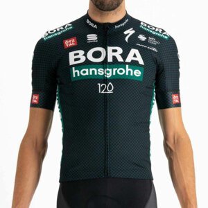 SPORTFUL Cyklistický dres s krátkym rukávom - BORA HANSGROHE 2021 - šedá/zelená 2XL