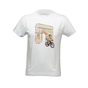 NU. BY HOLOKOLO Cyklistické tričko s krátkym rukávom - LE TOUR PARIS - biela XS