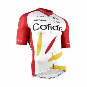 NALINI Cyklistický dres s krátkym rukávom - COFIDIS 2021 - biela/červená L