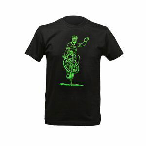NU. BY HOLOKOLO Cyklistické tričko s krátkym rukávom - LE TOUR ON THE WHEEL - čierna XL