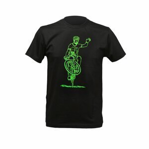 NU. BY HOLOKOLO Cyklistické tričko s krátkym rukávom - LE TOUR ON THE WHEEL - čierna M