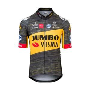 AGU Cyklistický dres s krátkym rukávom - JUMBO-VISMA 2021 TDF - žltá/čierna 2XL