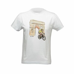 NU. BY HOLOKOLO Cyklistické tričko s krátkym rukávom - LE TOUR PARIS - biela 2XL