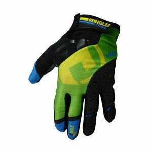 HAVEN Cyklistické rukavice dlhoprsté - SINGLETRAIL LONG - čierna/zelená