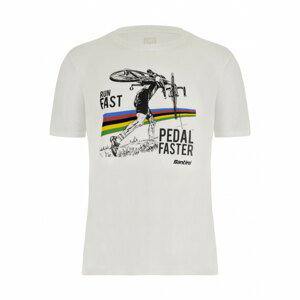 SANTINI Cyklistické tričko s krátkym rukávom - CX UCI OFFICIAL - biela L