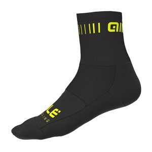 ALÉ Cyklistické ponožky klasické - STRADA Q-SKIN  - čierna/žltá
