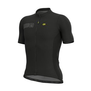 ALÉ Cyklistický dres s krátkym rukávom - COLOR BLOCK - čierna