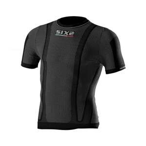SIX2 Cyklistické tričko s krátkym rukávom - KIDS TS1 - čierna