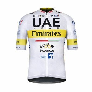 GOBIK Cyklistický dres s krátkym rukávom - UAE 2021 INFINITY - žltá/biela