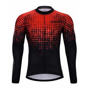 HOLOKOLO Cyklistický dres s dlhým rukávom letný - FROSTED SUMMER - čierna/červená M
