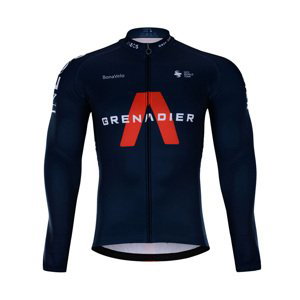 BONAVELO Cyklistický dres s dlhým rukávom zimný - INEOS 2021 WINTER - modrá/čierna S