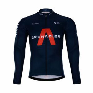 BONAVELO Cyklistický dres s dlhým rukávom zimný - INEOS 2021 WINTER - modrá/čierna XL