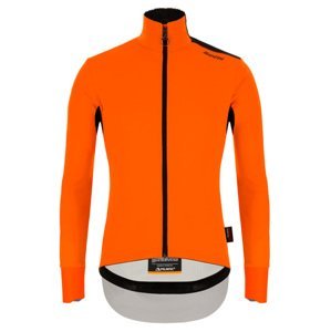 SANTINI Cyklistická zateplená bunda - VEGA XTREME - oranžová 3XL
