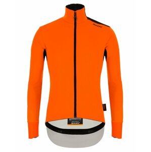 SANTINI Cyklistická zateplená bunda - VEGA XTREME - oranžová XL