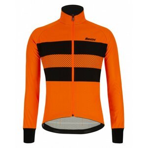 SANTINI Cyklistická zateplená bunda - COLORE BENGAL WINTER - oranžová 2XL