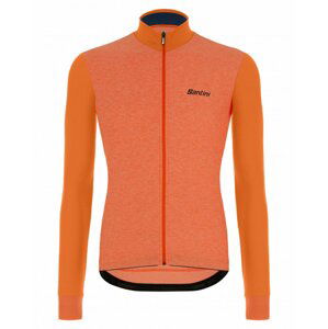 SANTINI Cyklistický dres s dlhým rukávom zimný - COLORE PURO WINTER - oranžová M