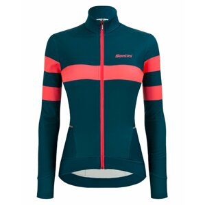 SANTINI Cyklistický dres s dlhým rukávom zimný - CORAL BENGAL LADY - modrá 2XL