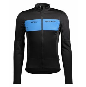 SCOTT Cyklistická zateplená bunda - RC WARM HYBRID WB - čierna/modrá M