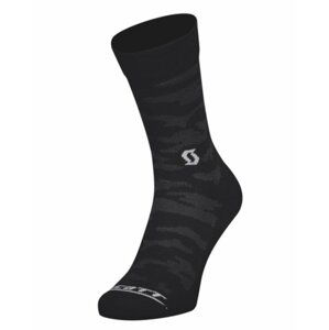 SCOTT Cyklistické ponožky klasické - AS TRAIL CAMO CREW  - čierna 42-44