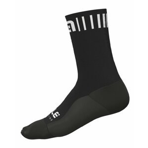 ALÉ Cyklistické ponožky klasické - STRADA WINTER 18 - čierna/biela L