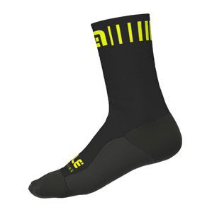 ALÉ Cyklistické ponožky klasické - STRADA WINTER 18 - čierna/žltá M