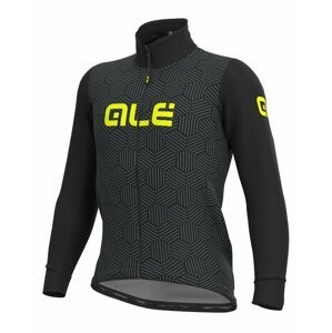ALÉ Cyklistická zateplená bunda - SOLID CROSS - šedá/čierna L