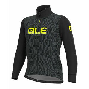 ALÉ Cyklistická zateplená bunda - SOLID CROSS - čierna/šedá 3XL